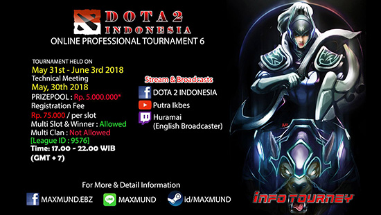 turnamen dota2 dota2 indonesia professional online tournament season 6 mei 2018 logo
