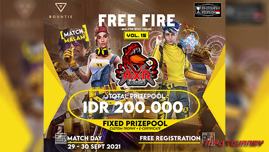 turnamen ff free fire september 2021 rxr esport season 15 week 1 logo