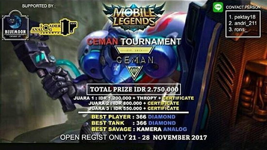 turnamen mobile legends ceman november 2017 logo