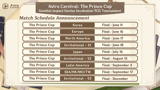 genshin impact astra carnival the price cup schedules