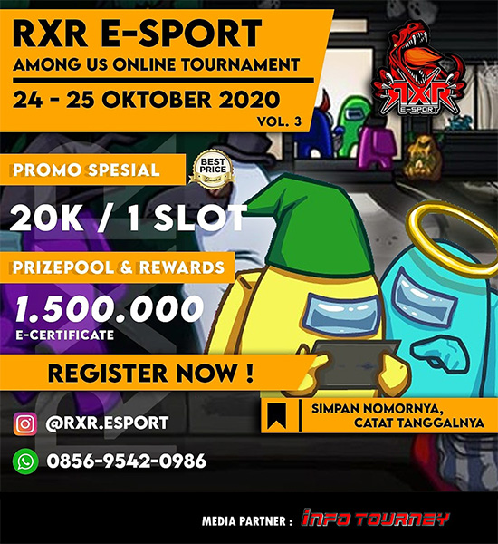 turnamen among us oktober 2020 rxr esport season 3 poster
