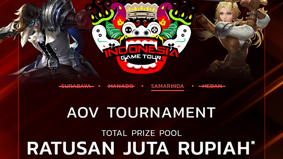 turnamen aov arena of valor indonesia game tour samarinda qualifier maret 2018 logo