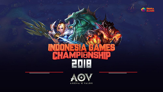 turnamen arena of valor indonesia games championship maret 2018 logo
