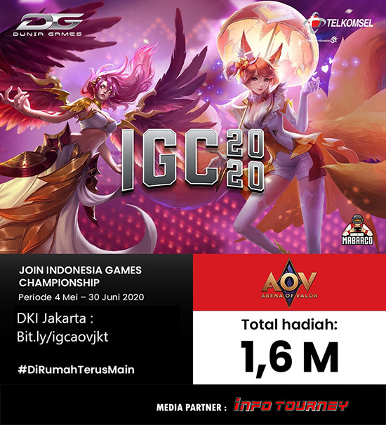 turnamen aov arena of valor juli 2020 indonesia games championship 2020 poster