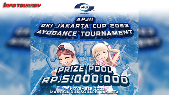 turnamen audition ayodance november 2023 apjii dki jakarta cup 2023 logo