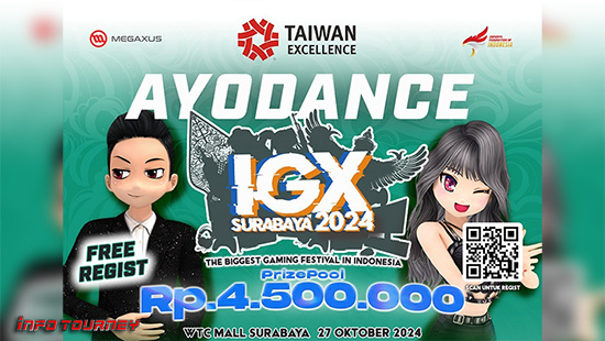 turnamen audition ayodance oktober 2024 igx surabaya 2024 logo