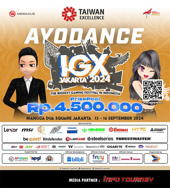 turnamen audition ayodance september 2024 igx jakarta 2024 poster