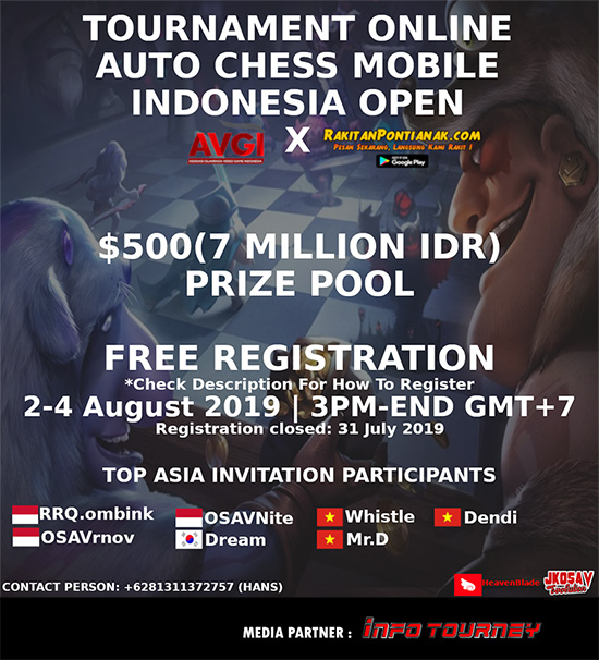 turnamen autochess auto chess agustus 2019 avgi x rakitan pontianak com poster