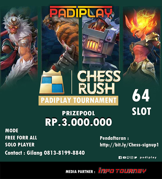 turnamen chess rush chessrush november 2019 padiplay poster