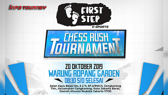 turnamen chess rush chessrush oktober 2019 first step esports logo