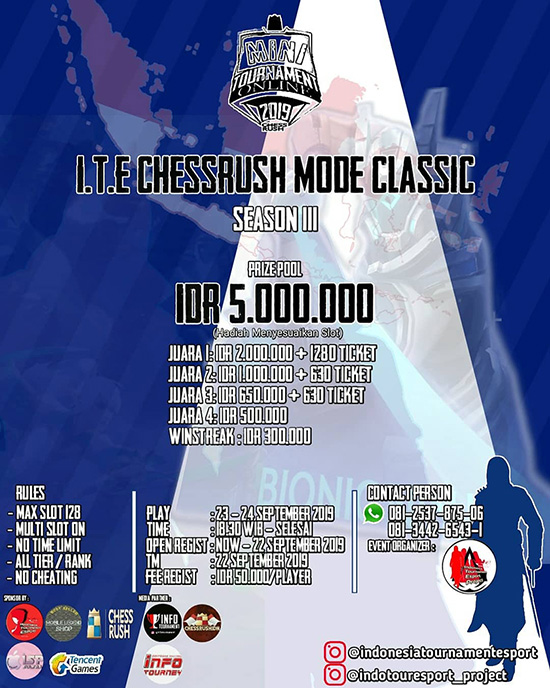 turnamen chess rush chessrush september 2019 ite classic season 3 poster