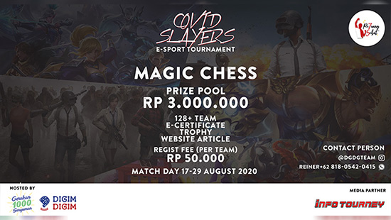 turnamen magic chess magicchess agustus 2020 covid slayers logo