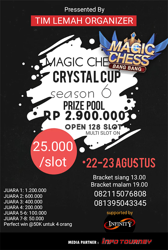 turnamen magic chess magicchess agustus 2020 crystal cup season 6 poster