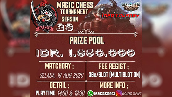 turnamen magic chess magicchess agustus 2020 daeng season 23 logo