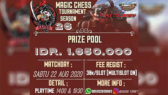 turnamen magic chess magicchess agustus 2020 daeng season 26 logo