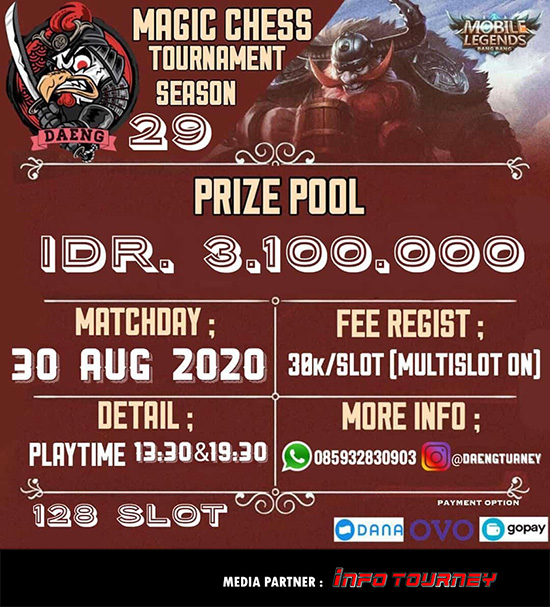 turnamen magic chess magicchess agustus 2020 daeng season 29 poster