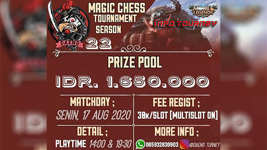 turnamen magic chess magicchess agustus 2020 daeng turney season 22 logo