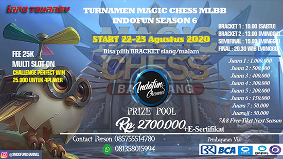 turnamen magic chess magicchess agustus 2020 indofun k season 6 logo
