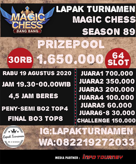 turnamen magic chess magicchess agustus 2020 lapak turnamen season 89 poster