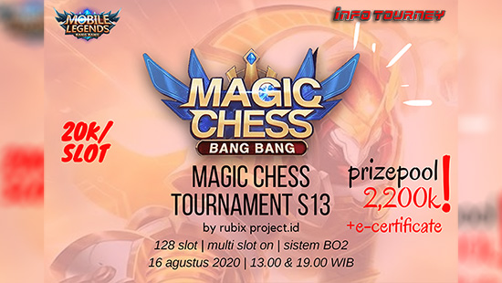 turnamen magic chess magicchess agustus 2020 rubix season 13 logo