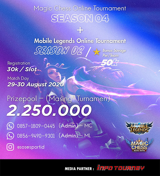 turnamen magic chess magicchess agustus 2020 sos season 4 poster