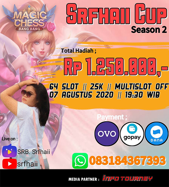 turnamen magic chess magicchess agustus 2020 srfhaii cup season 2 poster