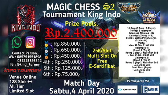 turnamen auto chess autochess april 2020 king indo season 2 logo