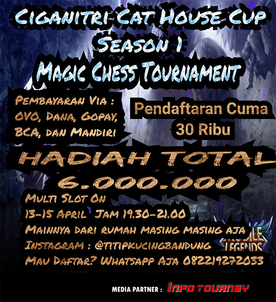 turnamen magic chess magicchess april 2020 cat house cup season 1 poster