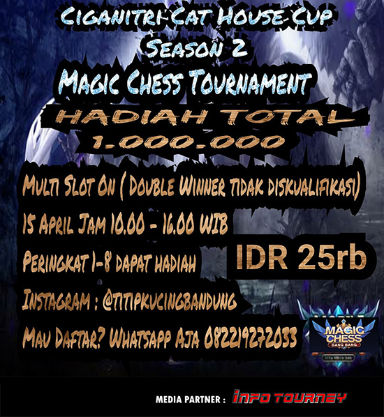 turnamen magic chess magicchess april 2020 cat house cup season 2 poster