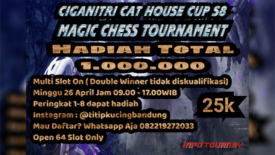 turnamen magic chess magicchess april 2020 cat house cup season 8 logo
