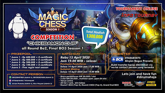 turnamen magic chess magicchess april 2020 chikibamon cup season 1 logo