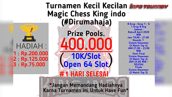 turnamen magic chess magicchess april 2020 king indo mini cup logo