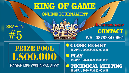 turnamen magic chess magicchess april 2020 king of game season 5 logo