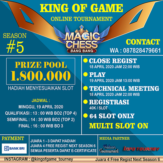 turnamen magic chess magicchess april 2020 king of game season 5 poster