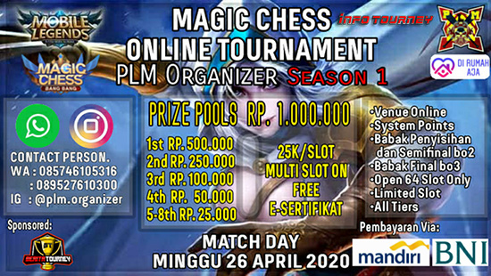 turnamen magic chess magicchess april 2020 plm organizer season 1 logo