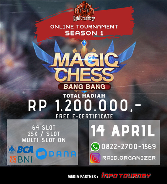 turnamen magic chess magicchess april 2020 raid organizer season 1 poster