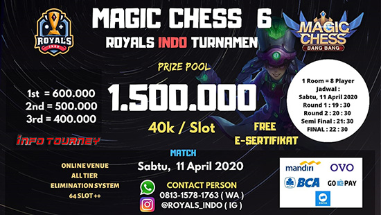 turnamen magic chess magicchess april 2020 royals indo season 6 logo
