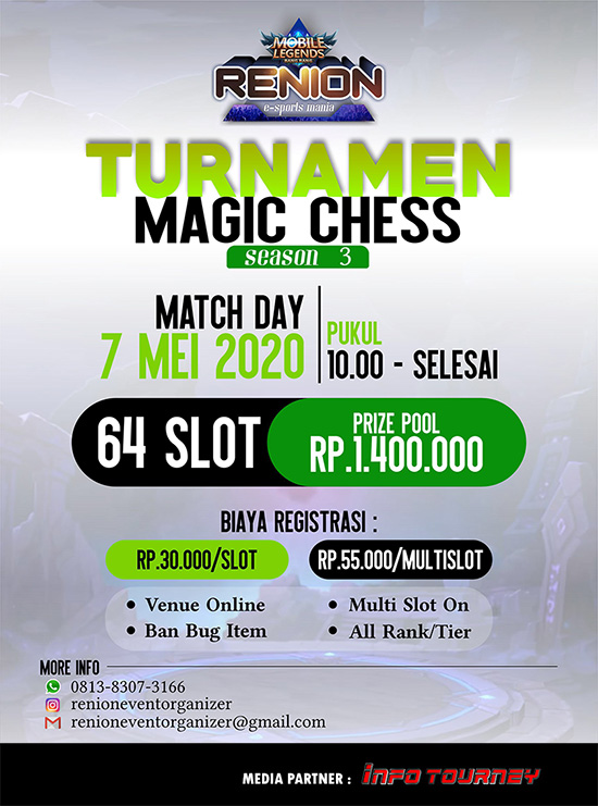 turnamen magic chess magicchess mei 2020 renion season 3 poster