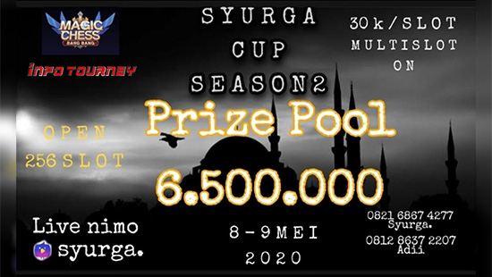 turnamen magic chess magicchess mei 2020 syurga cup season 2 logo