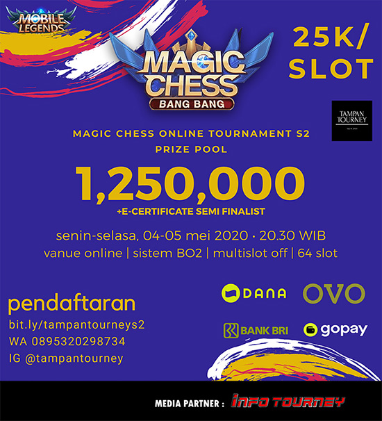 turnamen magic chess magicchess mei 2020 tampan season 2 poster 1