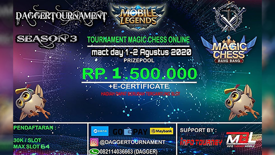 turnamen magic chess magicchess agustus 2020 dagger season 3 logo