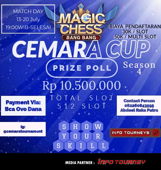 turnamen magic chess magicchess juli 2020 cemara cup season 4 poster