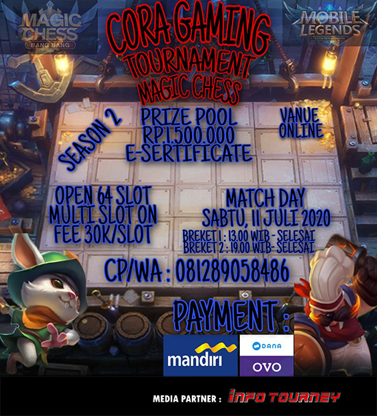 turnamen magic chess magicchess juli 2020 cora gaming season 2 poster