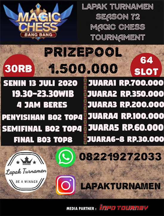 turnamen magic chess magicchess juli 2020 lapak turnamen season 72 poster