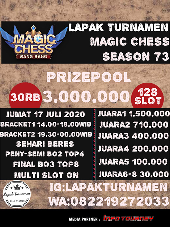 turnamen magic chess magicchess juli 2020 lapak turnamen season 73 poster