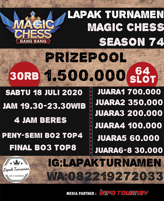 turnamen magic chess magicchess juli 2020 lapak turnamen season 74 poster