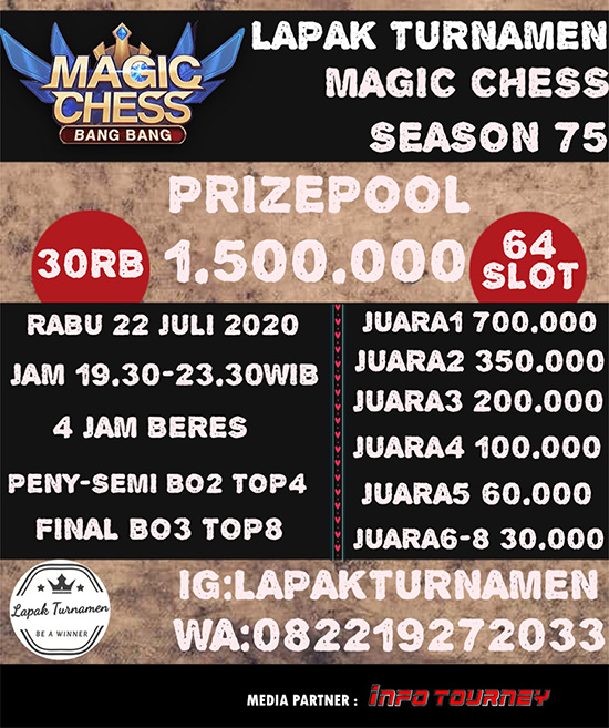 turnamen magic chess magicchess juli 2020 lapak turnamen season 75 poster