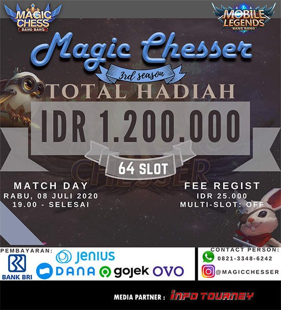 turnamen magic chess magicchess juli 2020 magic chesser season 3 poster
