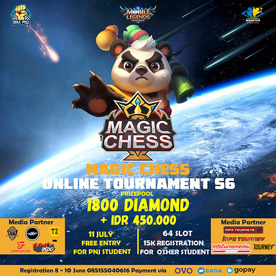 turnamen magic chess magicchess juli 2020 mlc pnj season 6 poster