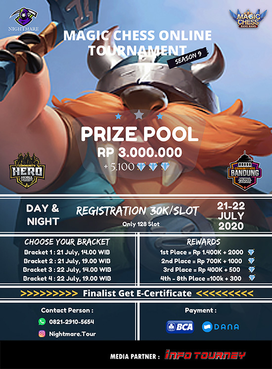 turnamen magic chess magicchess juli 2020 nightmare season 9 poster
